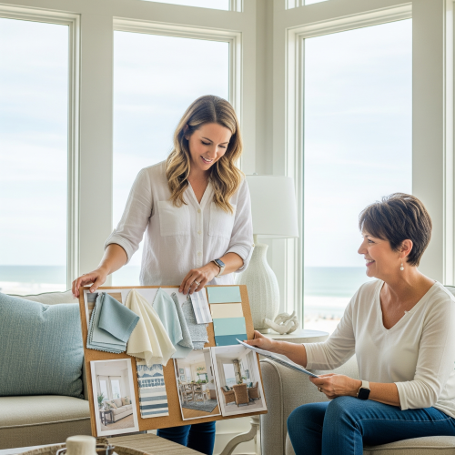 Stylishly decorated living room
